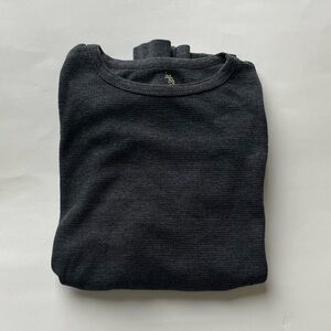 Men’s U.S. Polo Assn. Gray Charcoal Waffle Long Sleeve